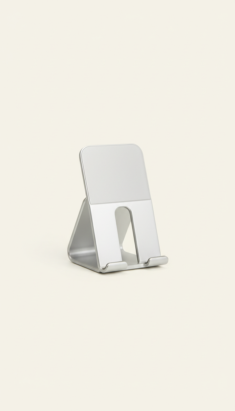 Portable Device Holder in Silver Sheen